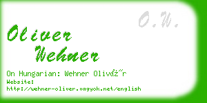 oliver wehner business card